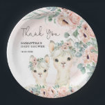 Blush Floral Llama Mama Eucalyptus Baby Shower Paper Plate<br><div class="desc">Llama Mama! This adorable design features cute illustration of a sweet mommy llama and her baby,  gorgeous blush pink flowers and eucalyptus greenery</div>