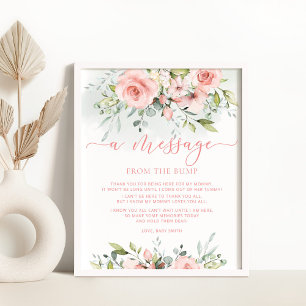 Blush floral message from the bump poster