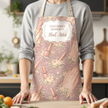 Blush Floral Nail Technician Business Apron<br><div class="desc">An elegant and feminine business design featuring delicate blush florals combined with stylish nail polish illustrations. The soft vintage-inspired palette and romantic botanical details create a luxurious beauty aesthetic perfect for modern nail artists and beauty professionals. The refined frame and floral elements give the design a boutique, high-end feel that...</div>