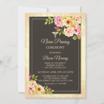 Blush Floral Nurse Pinning Ceremony