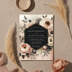 Blush Floral Opulence Wedding Invitation