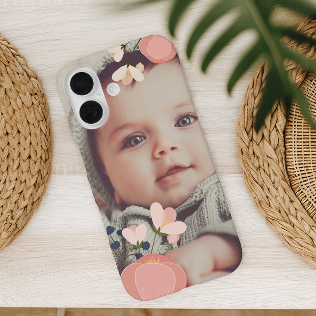 Blush Floral Overlay Photo Case-Mate iPhone Case (Creator Uploaded)