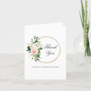 Blush Floral Personalized Thank You Card