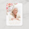 Blush Floral Photo Sympathy Funeral Memorial Card