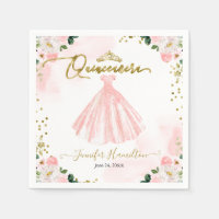 Blush Floral Pink Quinceanera