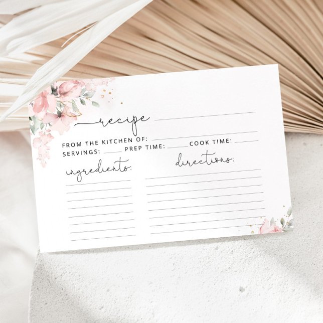 Blush floral recipe card (Creator Uploaded)