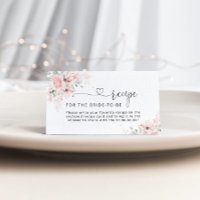 Blush floral Recipe for the bride to be Enclosure 