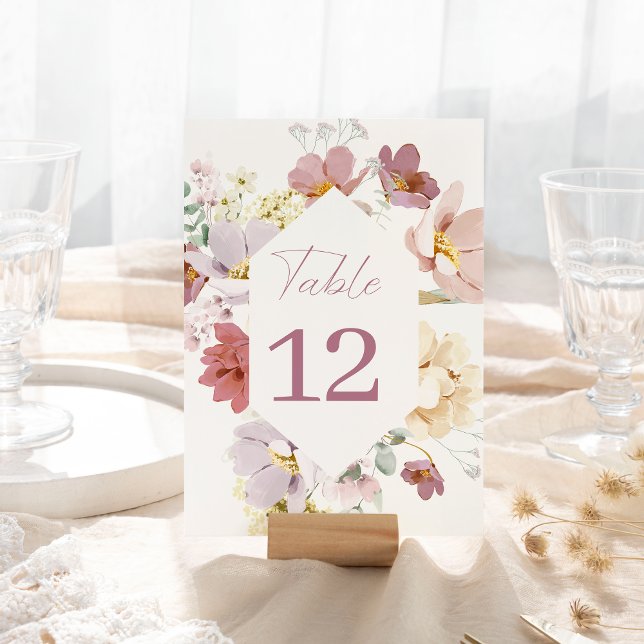 Blush Floral Table Number (Creator Uploaded)