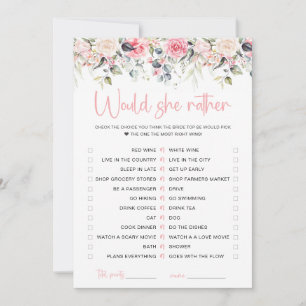 Blush Floral Voudrait-Elle Plutôt La Carte De Jeu 