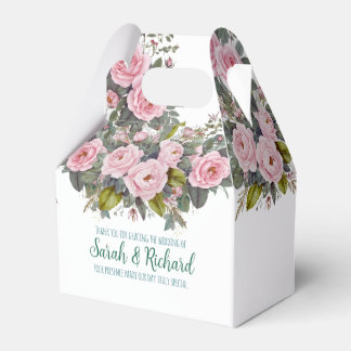 Blush Floral Wedding Favor Box