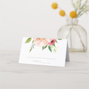 Blush Floral Wedding Invitation Escort Card