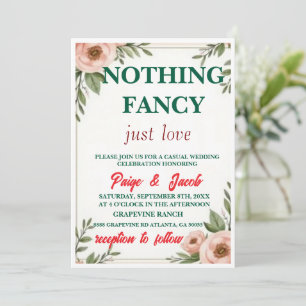 Blush Floral Wedding Invitation Template – Elegant