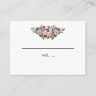 Blush Floral Wedding Place Cards
