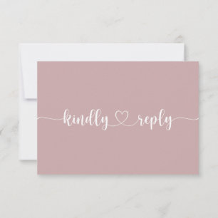 Blush Floral Wedding RSVP Card