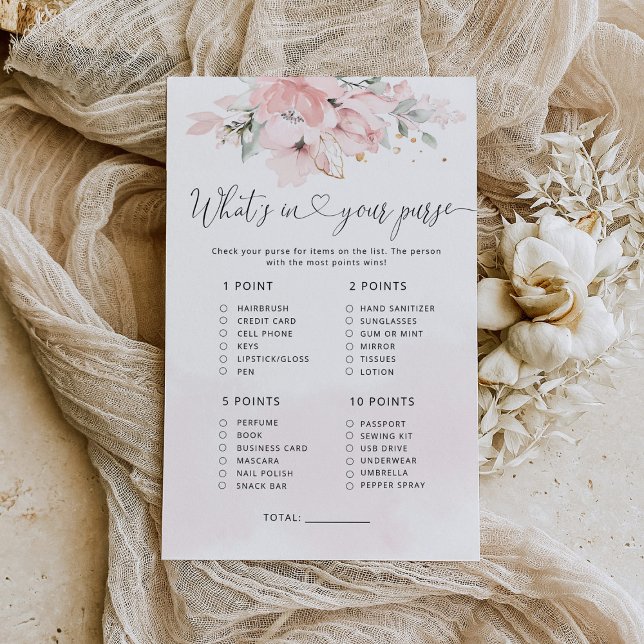 Blush floral what's in your purse game (Creator Uploaded)