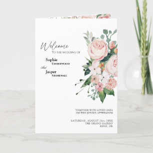 Blush Floral White Mariage Plier Programme