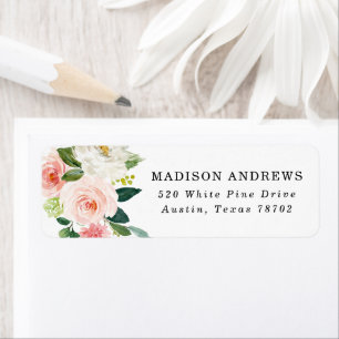 Blush Florals Return Address
