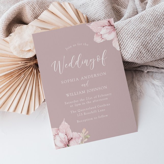 Blush Flower Petals Stunning Wedding Invitation (Creator Uploaded)