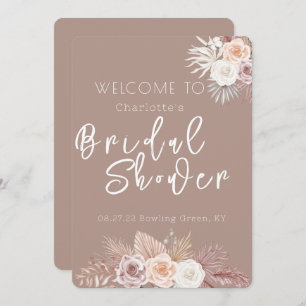 Blush Flowers Boho Bridal Shower  Invitation