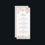 Blush Flowers Classic Menu<br><div class="desc">elegant floral menu cards</div>
