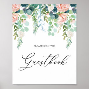 Blush Garden Baby Shower Guestbook Sign