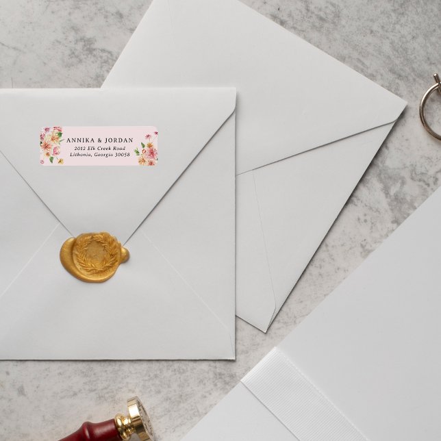 Blush Garden Blooms | Botanical Return Address (Creator Uploaded)