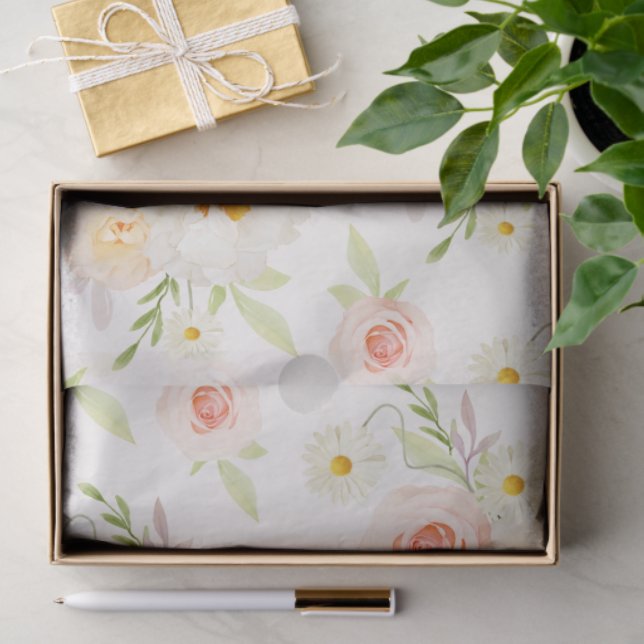 Blush Garden Flowers Tissue Paper (Gift)