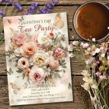 Blush Garden Roses Galentine Tea Party Florals