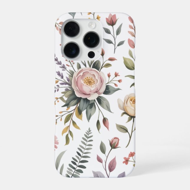 Blush Garden Roses iPhone Case (Back)