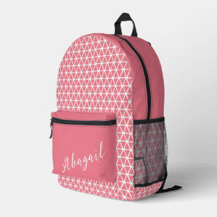Blush Geo Backpack — Customizable Confidence