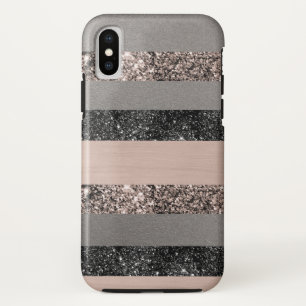 Blush Glitter Glam Stripes #1 #shiny Case-Mate iPhone Case