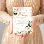 Blush Gold Floral Brunch And Bubbly Bridal Shower Invitation<br><div class="desc">More modern floral Wedding Bridal Shower Invitations in the Little Bayleigh Store!</div>