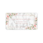 Blush Gold Greenery Dusty Pink Floral Address