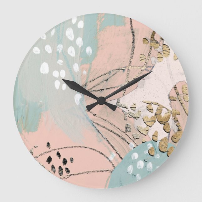 Blush & Gold I Large Clock (Front)