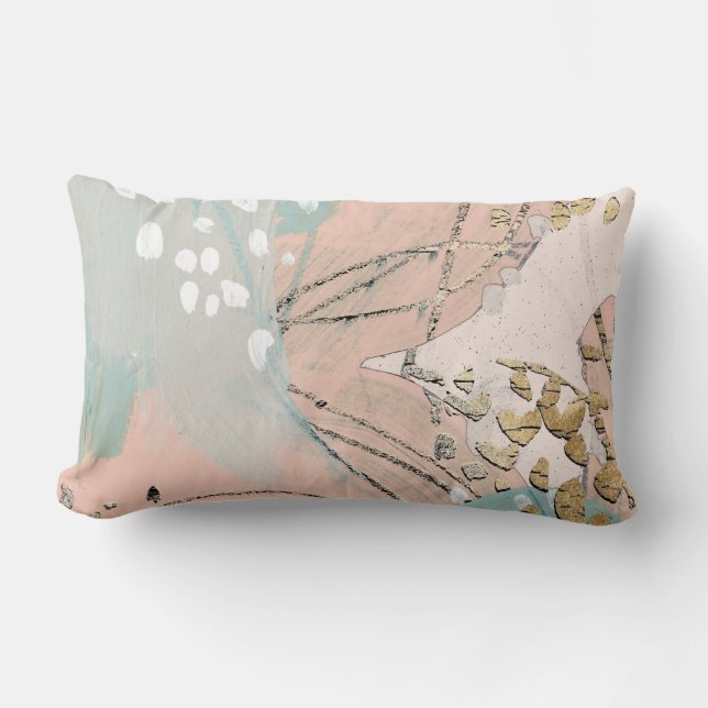 Blush & Gold I Lumbar Pillow (Front)