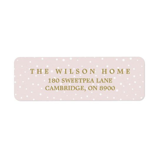 Blush & Gold Joy Script | Holiday Address Label