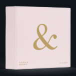 Blush Gold Monogram Personalized Wedding Album Binder<br><div class="desc">Blush Gold Monogram Personalized Wedding Album binder features a soft blush background paired with a striking custom monogram, creating a romantic yet modern keepsake for your special day. Perfect for organizing wedding photos, vows, invitations, and treasured memories, this personalized wedding album binder blends elegant typography with a minimalist aesthetic, making...</div>