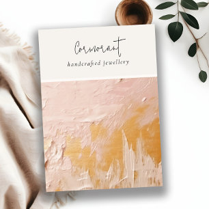 Blush Gold Oil Paint Texture Blank Jewellery Displ Business Card