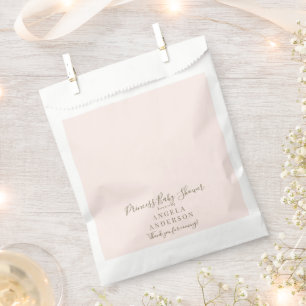 Blush & Gold Princess Baby Shower  Favour Bag