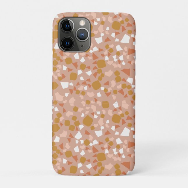 Blush Gold terrazzo Minimal modern  Case-Mate iPhone Case (Back)