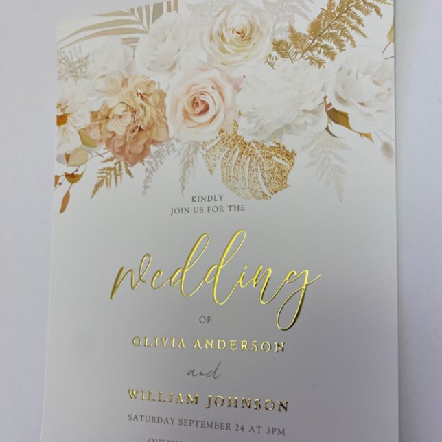 Blush & Golden Floral Wedding Gold (Creator Uploaded)