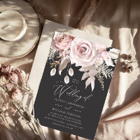 Blush & Grey Dusty Rose Elegant Wedding