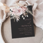 Blush & Grey Dusty Rose Floral Wedding Invitation<br><div class="desc">Blush & Grey Dusty Rose Floral Wedding Invitation

See matching collection in Niche and Nest Store

Many thanks</div>