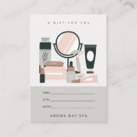 Blush Grey Makeup Artist Cosmologist Gift Card