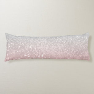 Blush Grey Princess Glitter #1a (Faux Glitter) Body Pillow