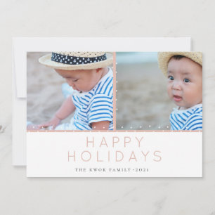 Blush Holiday Tidings Photo Card