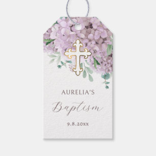 Blush Hydrangea Baptism Gift Tags