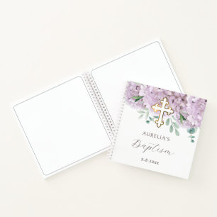 Blush Hydrangea Baptism Guest Book