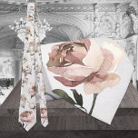 Blush In Bloom Dahlia Rose Ranunculus Garden Tie<br><div class="desc">A wedding neck tie featuring exquisitely detailed watercolor florals of roses,  ranunculus,  peonies,  poppies,  dahlias,  anemones and other wedding florals. This tie features an all blush and roses,  ranunculus and dahlias in bloom.</div>