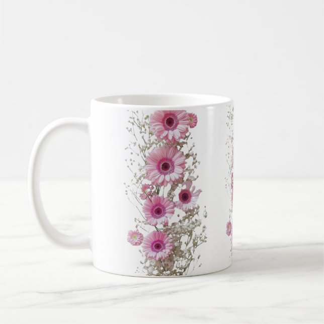 “Blush in the Night” “Pink Whispers on Black” “Sof Coffee Mug (Left)